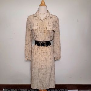 100% silk shirt dress
